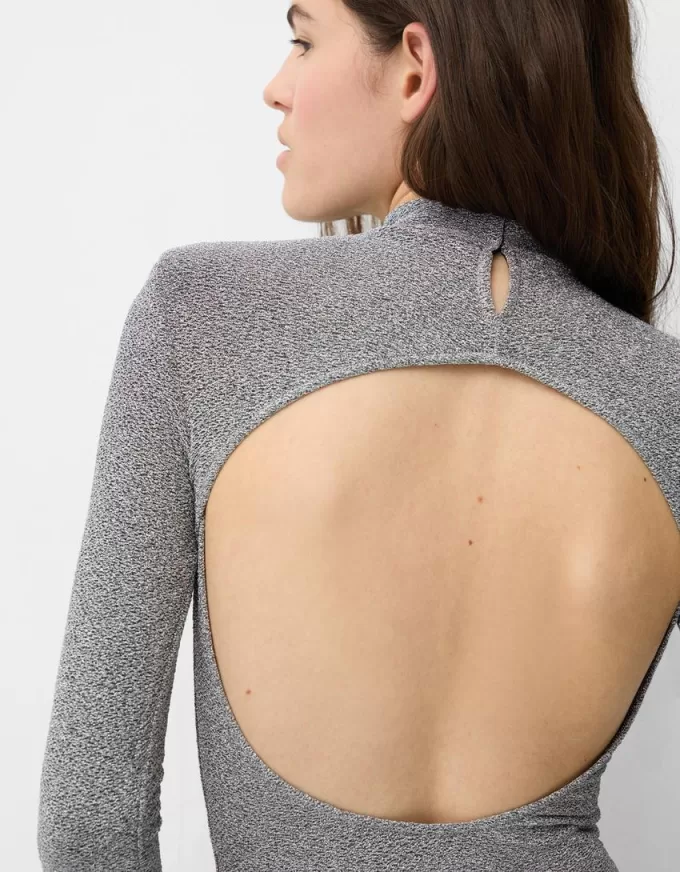 Långärmad body med metalltråd Långärmad body med metalltråd
