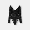 Långärmad svart spets Disney Bambi bodysuit