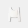Långärmad t-shirt med fyrkantig halsringning Långärmad t-shirt med fyrkantig halsringning