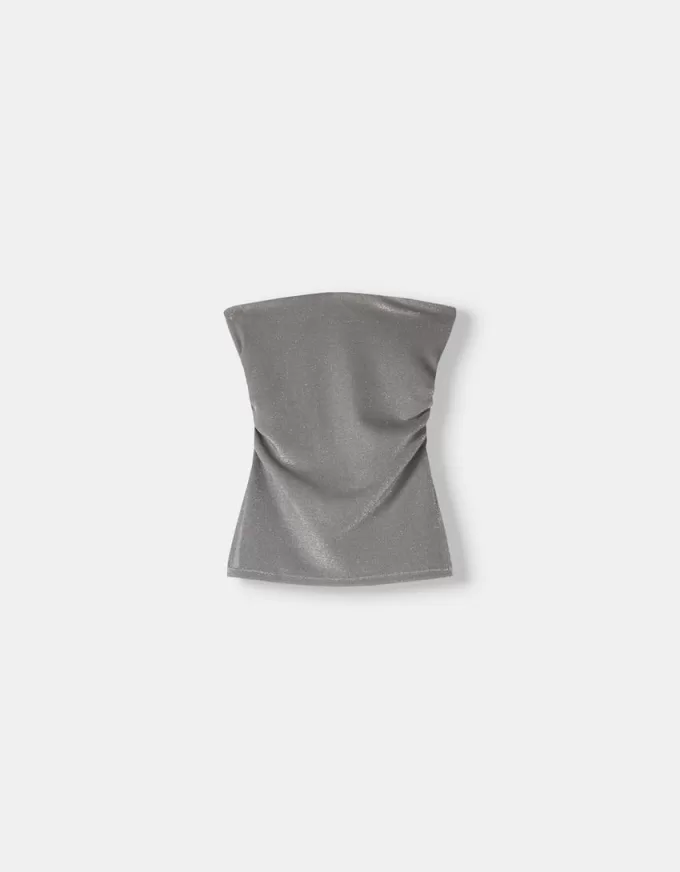 Metallisk trådbandeau topp med sidoöppningar Metallisk trådbandeau topp med sidoöppningar