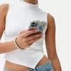 Metalliskt mobilfodral med armband