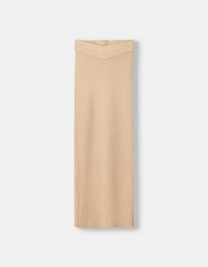 Midikjol med slits