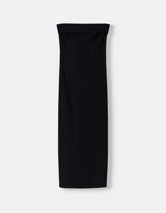 Midiklänning med bandeau-ringning Midiklänning med bandeau-ringning