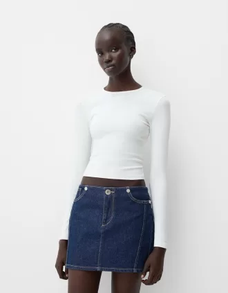 Minikjol i jeans