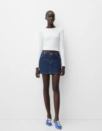 Minikjol i jeans