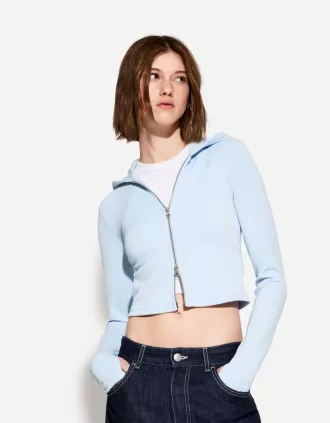 Modal luvtröja med dragkedja