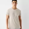 Muscle-fit kortärmad T-shirt