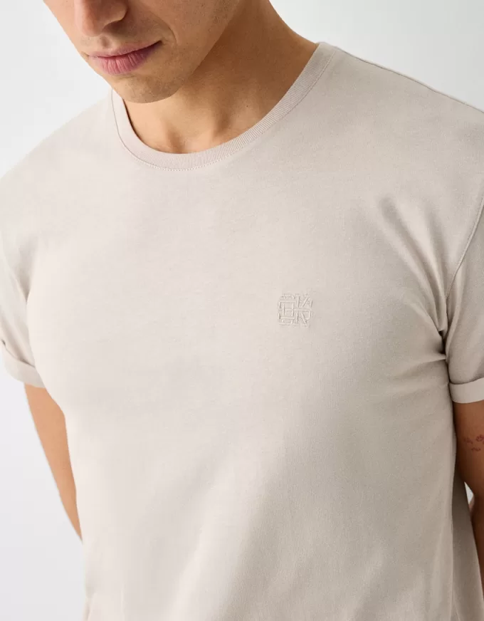 Muscle-fit kortärmad T-shirt