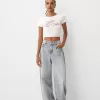 Öppen rygg T-shirt med strass