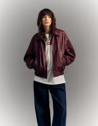Oversize jacka i konstläder Oversize jacka i konstläder