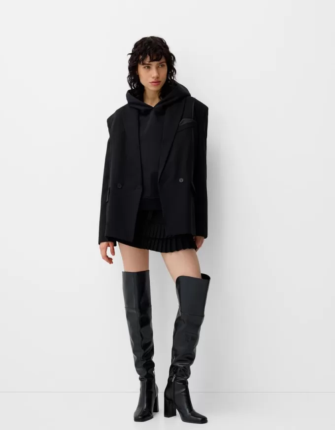 Oversize kavaj i satängkostym Oversize kavaj i satängkostym