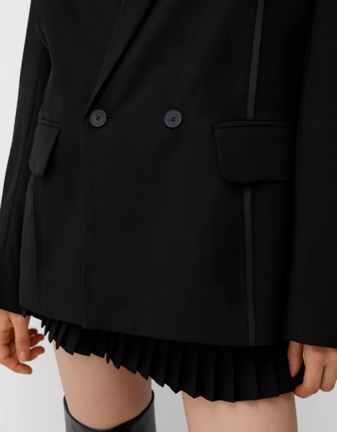 Oversize kavaj i satängkostym Oversize kavaj i satängkostym