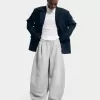 Oversize kavaj med pinstripe