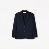 Oversize kavaj med pinstripe