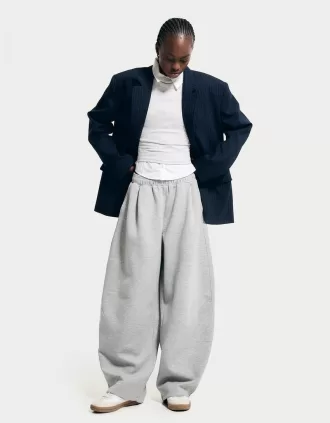 Oversize kavaj med pinstripe