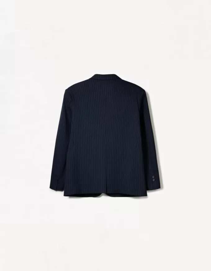 Oversize kavaj med pinstripe