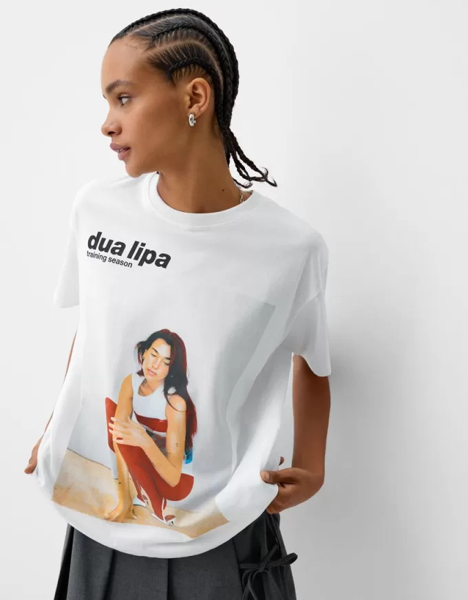 Oversize kortärmad Dua Lipa T-shirt Oversize kortärmad Dua Lipa T-shirt