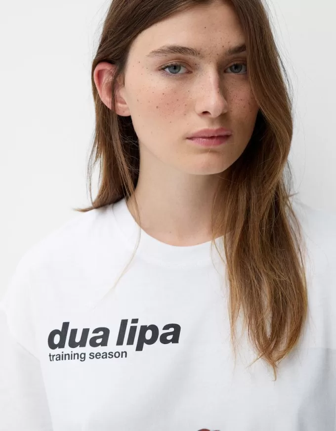 Oversize kortärmad Dua Lipa T-shirt