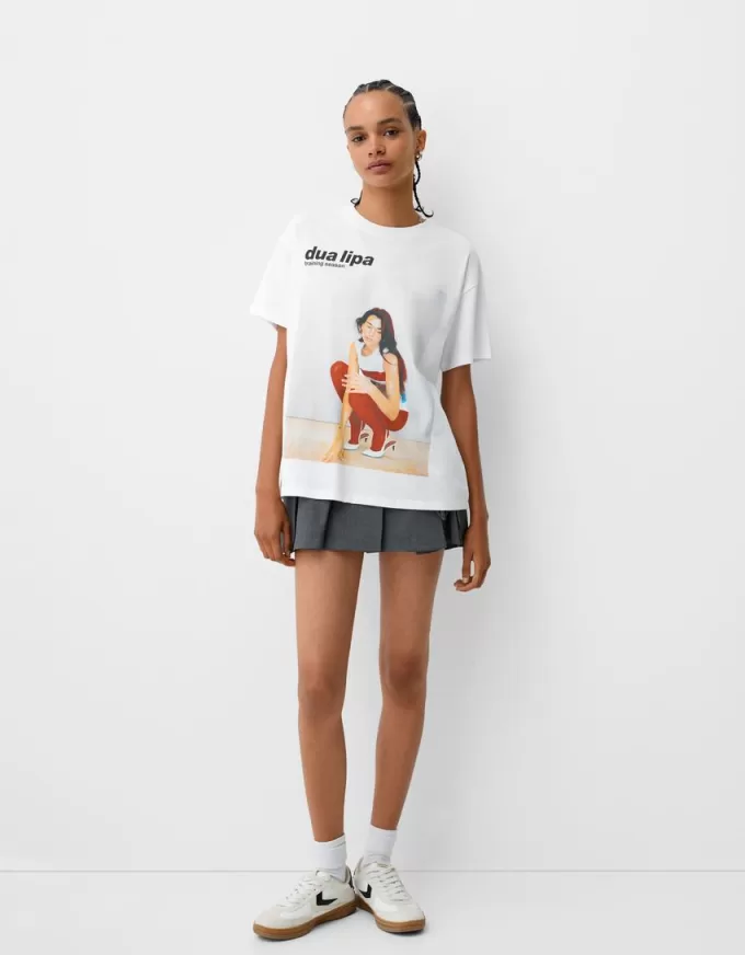 Oversize kortärmad Dua Lipa T-shirt Oversize kortärmad Dua Lipa T-shirt