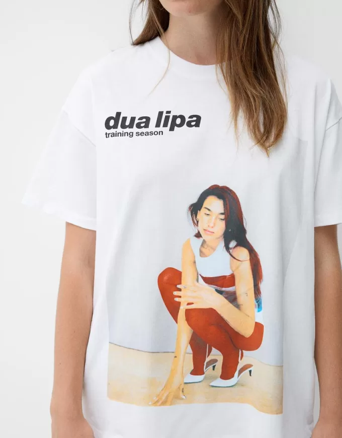Oversize kortärmad Dua Lipa T-shirt