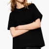 Oversize kortärmad T-shirt i kraftig bomull