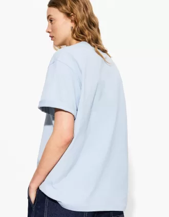 Oversize kortärmad T-shirt i kraftig bomull