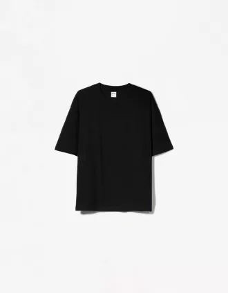 Oversize kortärmad T-shirt i kraftig bomull
