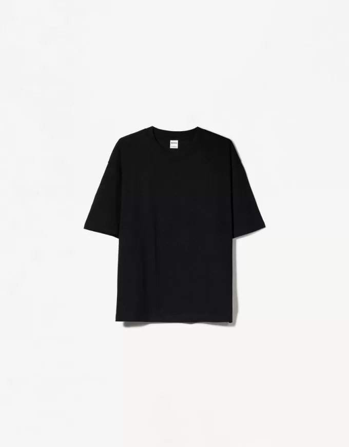 Oversize kortärmad T-shirt i kraftig bomull Oversize kortärmad T-shirt i kraftig bomull