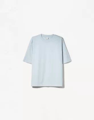 Oversize kortärmad T-shirt i kraftig bomull
