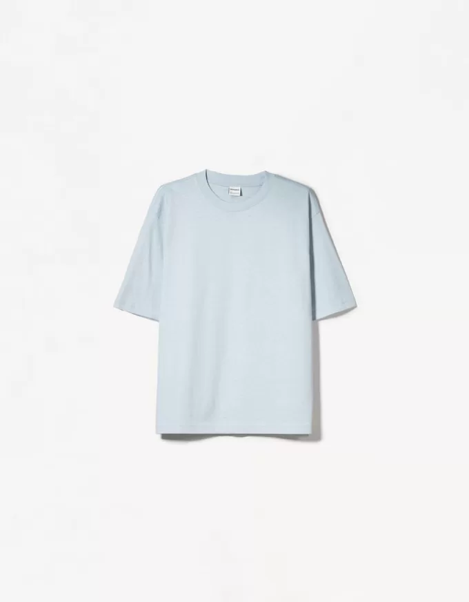 Oversize kortärmad T-shirt i kraftig bomull Oversize kortärmad T-shirt i kraftig bomull