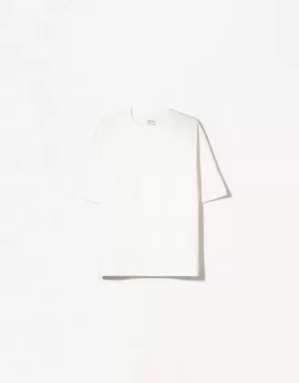 Oversize kortärmad T-shirt i kraftig bomull
