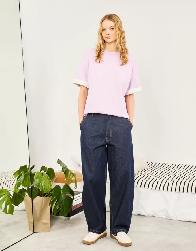 Oversize kortärmad T-shirt i kraftig bomull Oversize kortärmad T-shirt i kraftig bomull