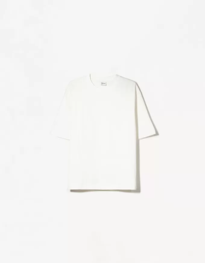 Oversize kortärmad T-shirt i kraftig bomull Oversize kortärmad T-shirt i kraftig bomull