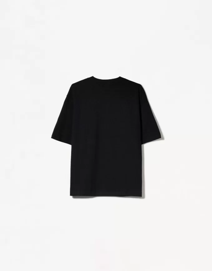 Oversize kortärmad T-shirt i kraftig bomull