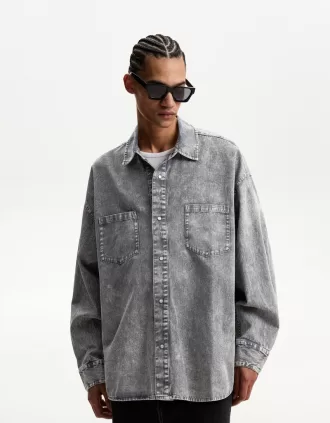 Oversize långärmad skjorta