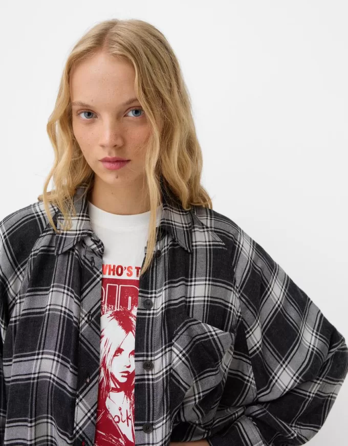 Oversize rutig skjorta Oversize rutig skjorta