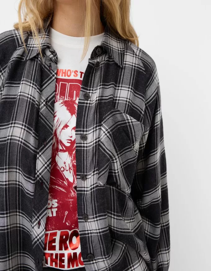 Oversize rutig skjorta Oversize rutig skjorta