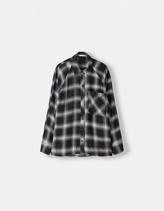 Oversize rutig skjorta Oversize rutig skjorta