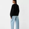 Oversize sweatshirt med sidfickor