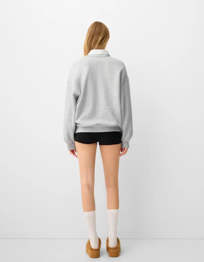 Oversize sweatshirt med sidfickor Oversize sweatshirt med sidfickor