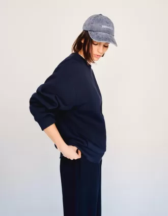 Oversize sweatshirt med sidfickor