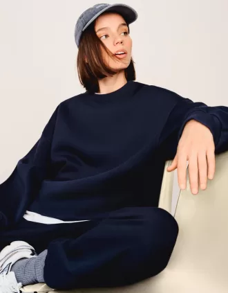 Oversize sweatshirt med sidfickor