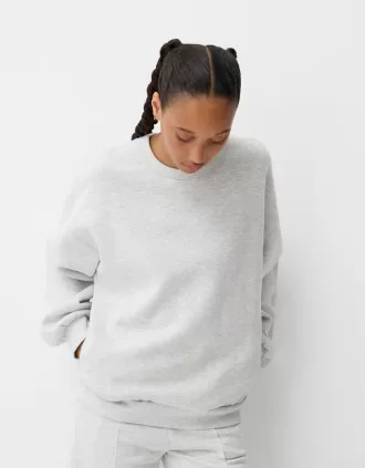 Oversize sweatshirt med sidfickor