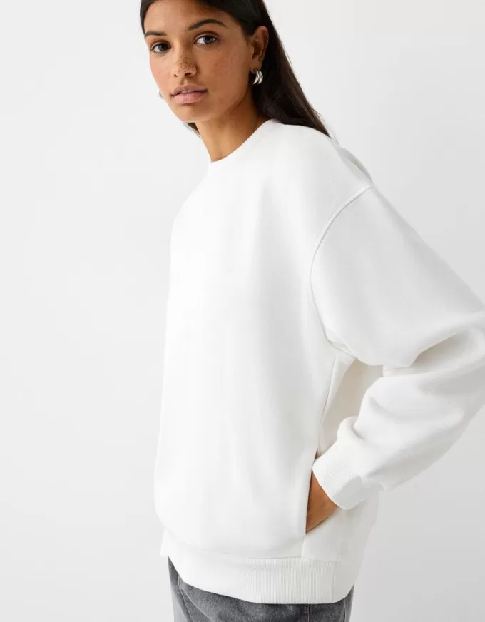 Oversize sweatshirt med sidfickor Oversize sweatshirt med sidfickor