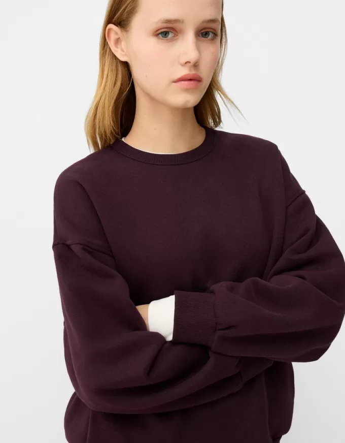 Oversize sweatshirt med sidfickor Oversize sweatshirt med sidfickor