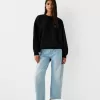 Oversize sweatshirt med sidfickor