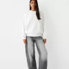 Oversize sweatshirt med sidfickor Oversize sweatshirt med sidfickor