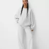 Oversize sweatshirt med sidfickor Oversize sweatshirt med sidfickor