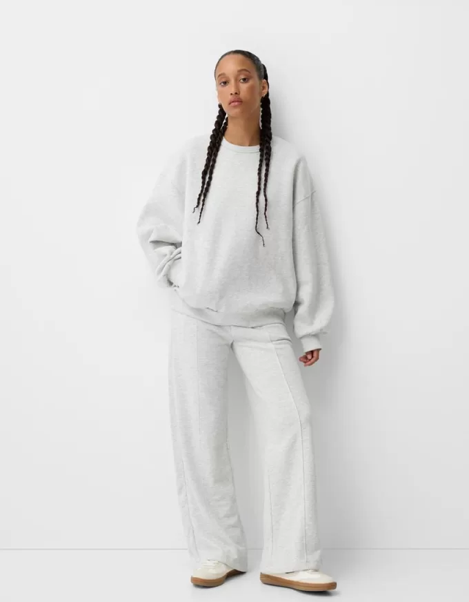 Oversize sweatshirt med sidfickor Oversize sweatshirt med sidfickor