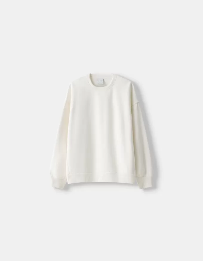 Oversize sweatshirt med sidfickor Oversize sweatshirt med sidfickor